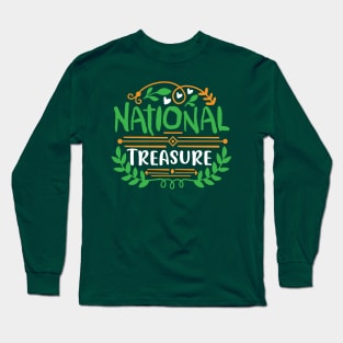 Dad tshirt | National treasure | Best dad ever Long Sleeve T-Shirt